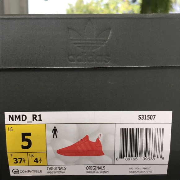New with Box Adidas NMD Solar Red Triple Red - Picture 5 of 6