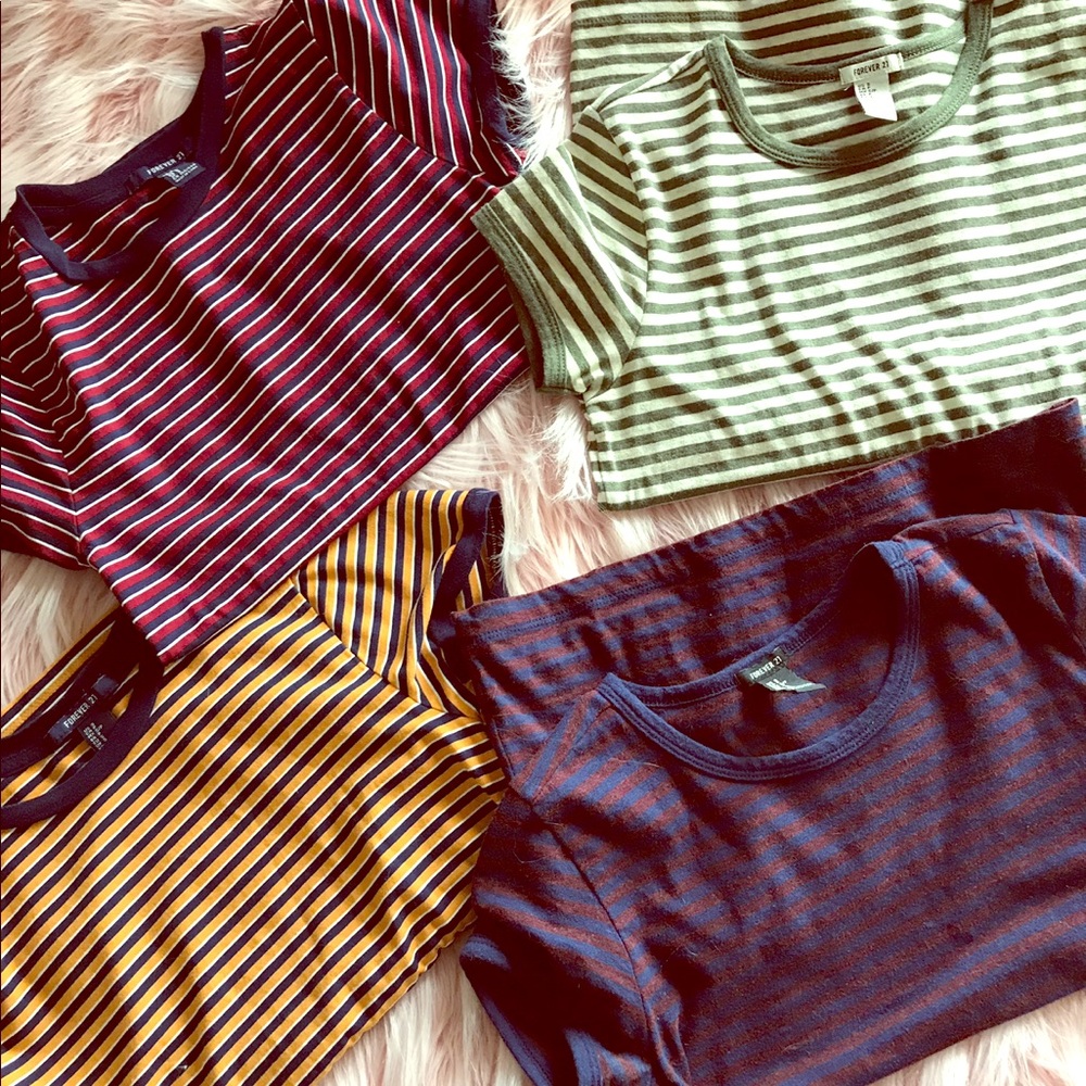 4 PERFECT FALL LAYERING TEES - SMALL