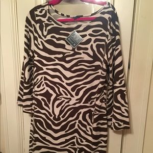 NWT Melly M zebra dress. Size L
