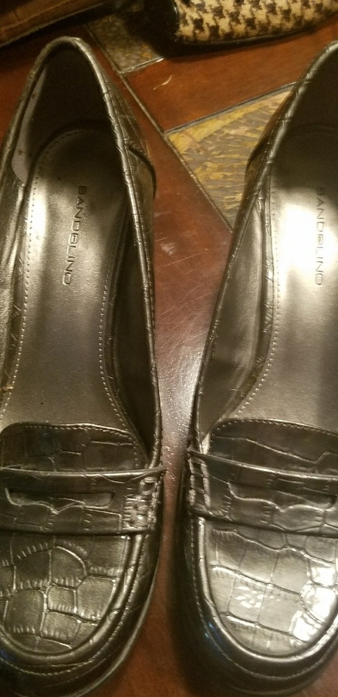 Bandilino Heeled Grey Croc Loafers