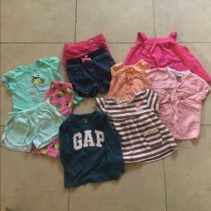 Baby girl pj tops and short bundle 12-18 month