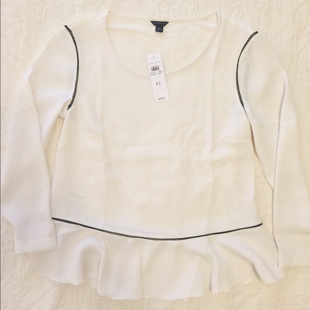 White Peplum Blouse