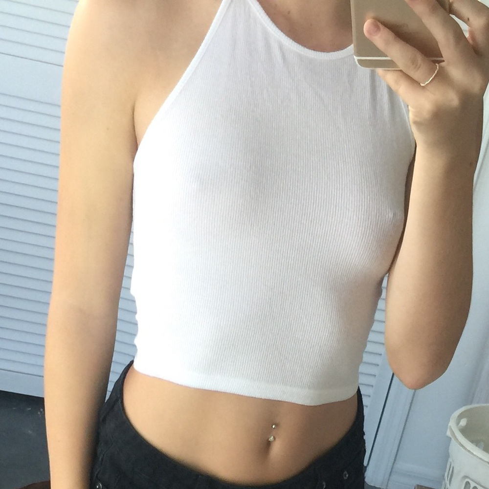 White Halter top