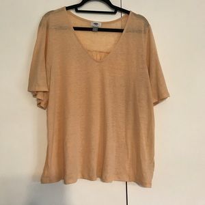 A light-weight orange top