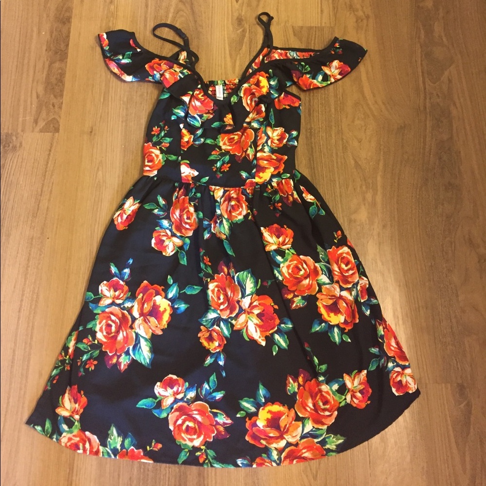 Strappy + off the shoulder dress