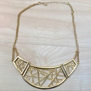 H&M Gold Chain Web Necklace H&M Gold Chain Web Necklace