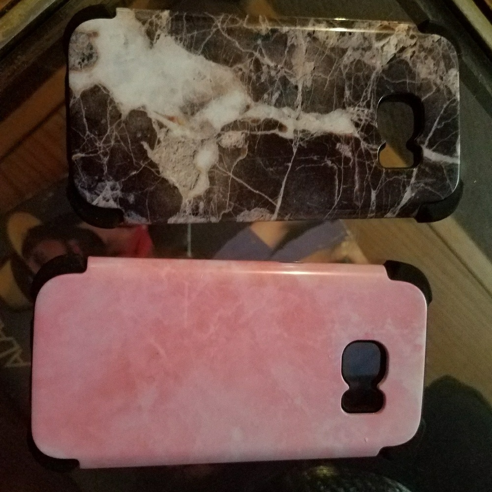 Black and cream marble Samsung Galaxy S7 case