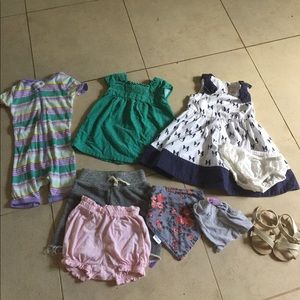 Baby girl 6-12 month dress pj etc bundle