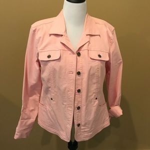 Christopher & Banks pink Jean jacket