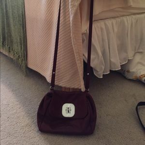 Beautiful burgundy genuine leather purse