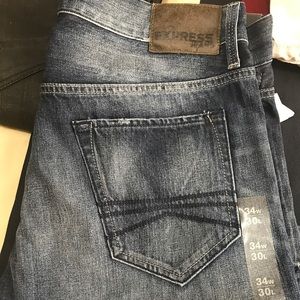 Express Blue Jeans: 34x30