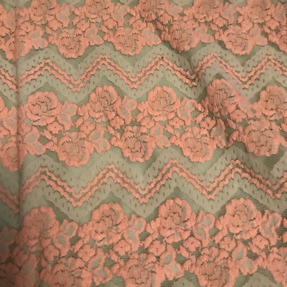 (SOLD)MINT AND CREAM FLORAL DRESS - Picture 2 of 2