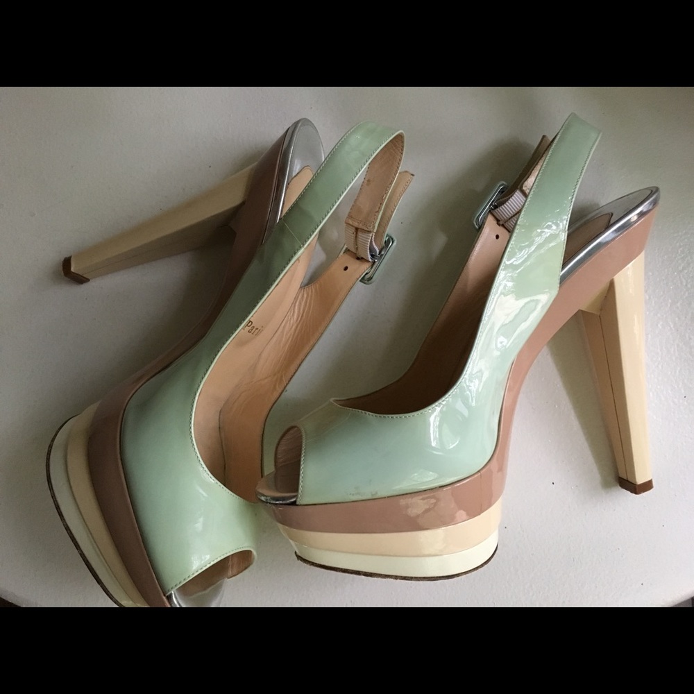 Christian Louboutin Triple Platform Heels Size 8