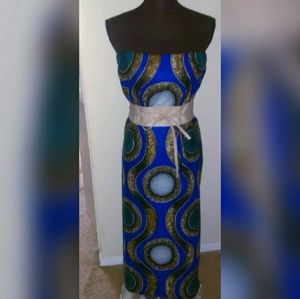 African print interchangeable dress/skirt w/ belt