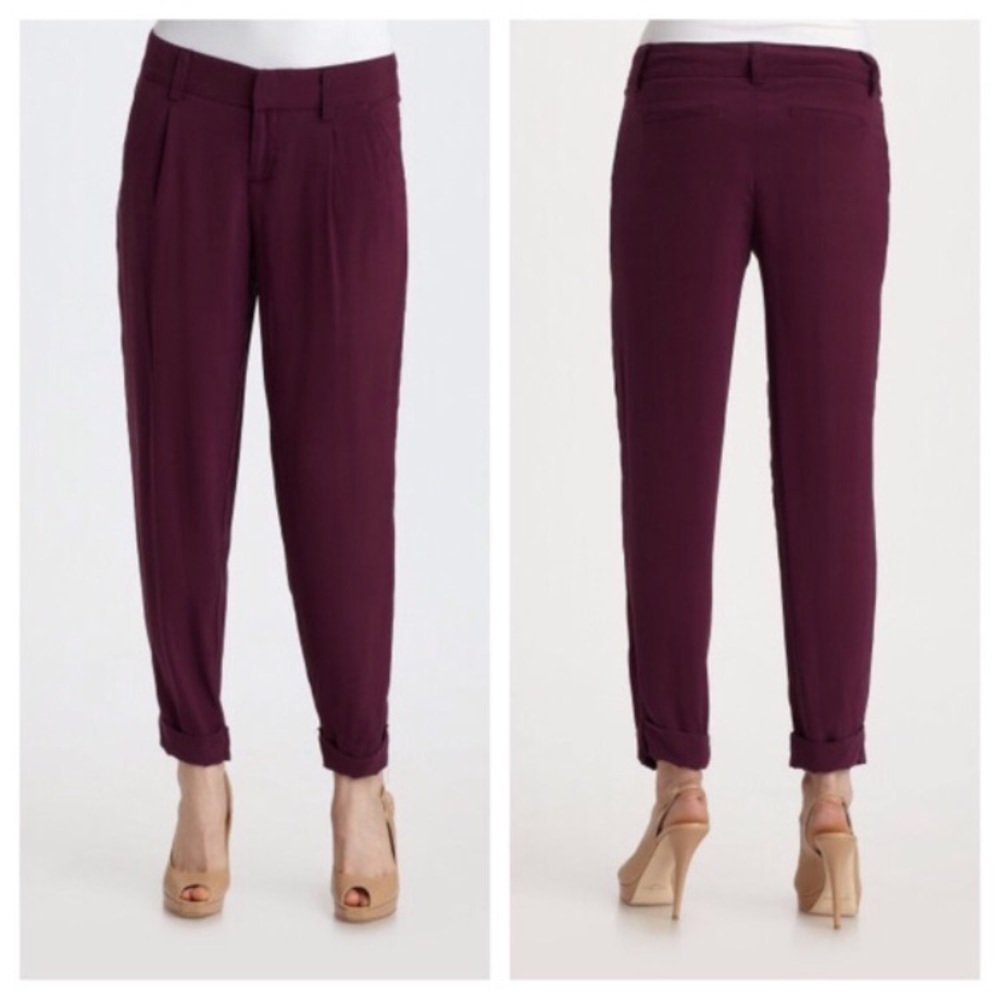 Plum trousers- Alice and Olivia