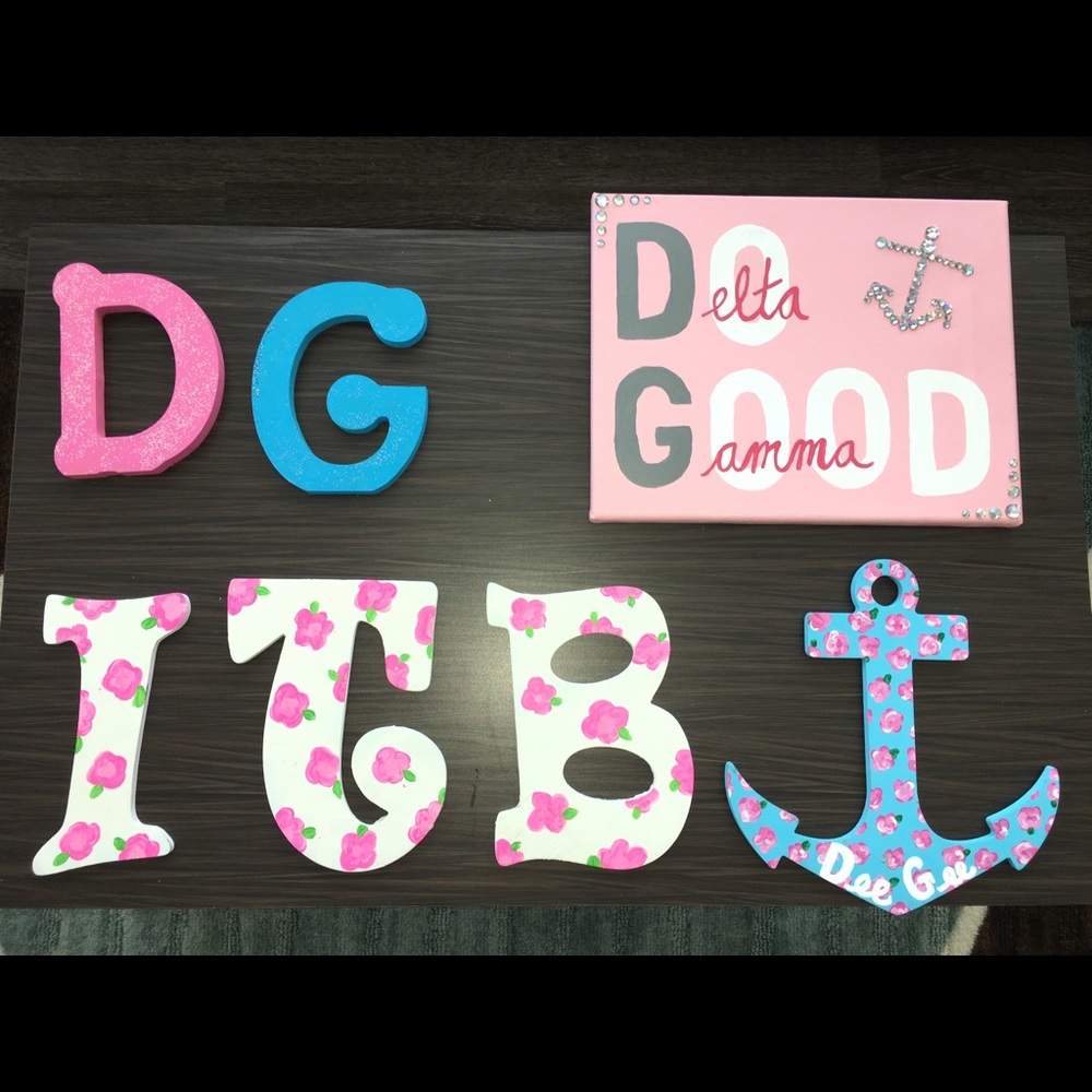 Delta Gamma Letters and Canvas