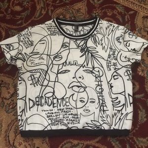 Forever 21 blouse. Abstract art design. Size M