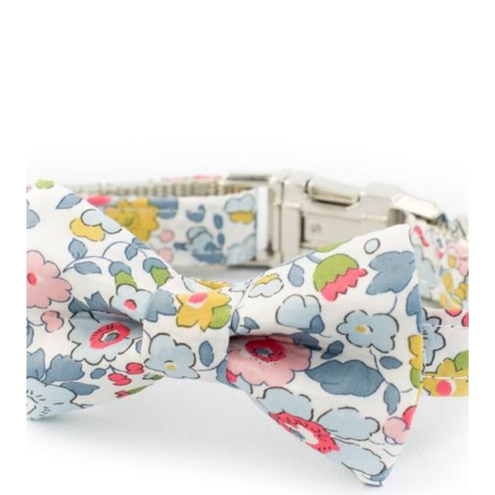 Floral Bowtie dog collar