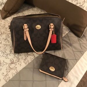 Coach bag with wallet