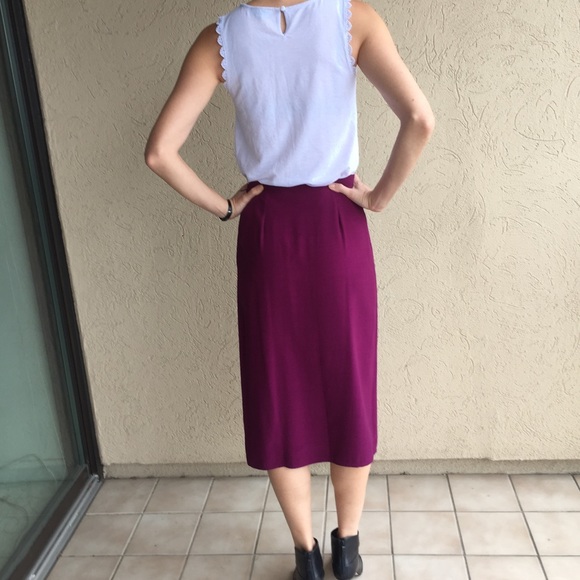 Madewell front slit midi skirt - Picture 3 of 6