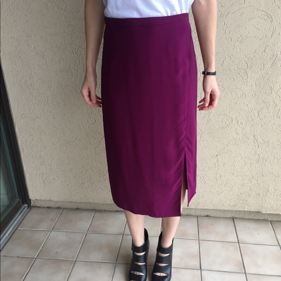 Madewell front slit midi skirt - Picture 4 of 6