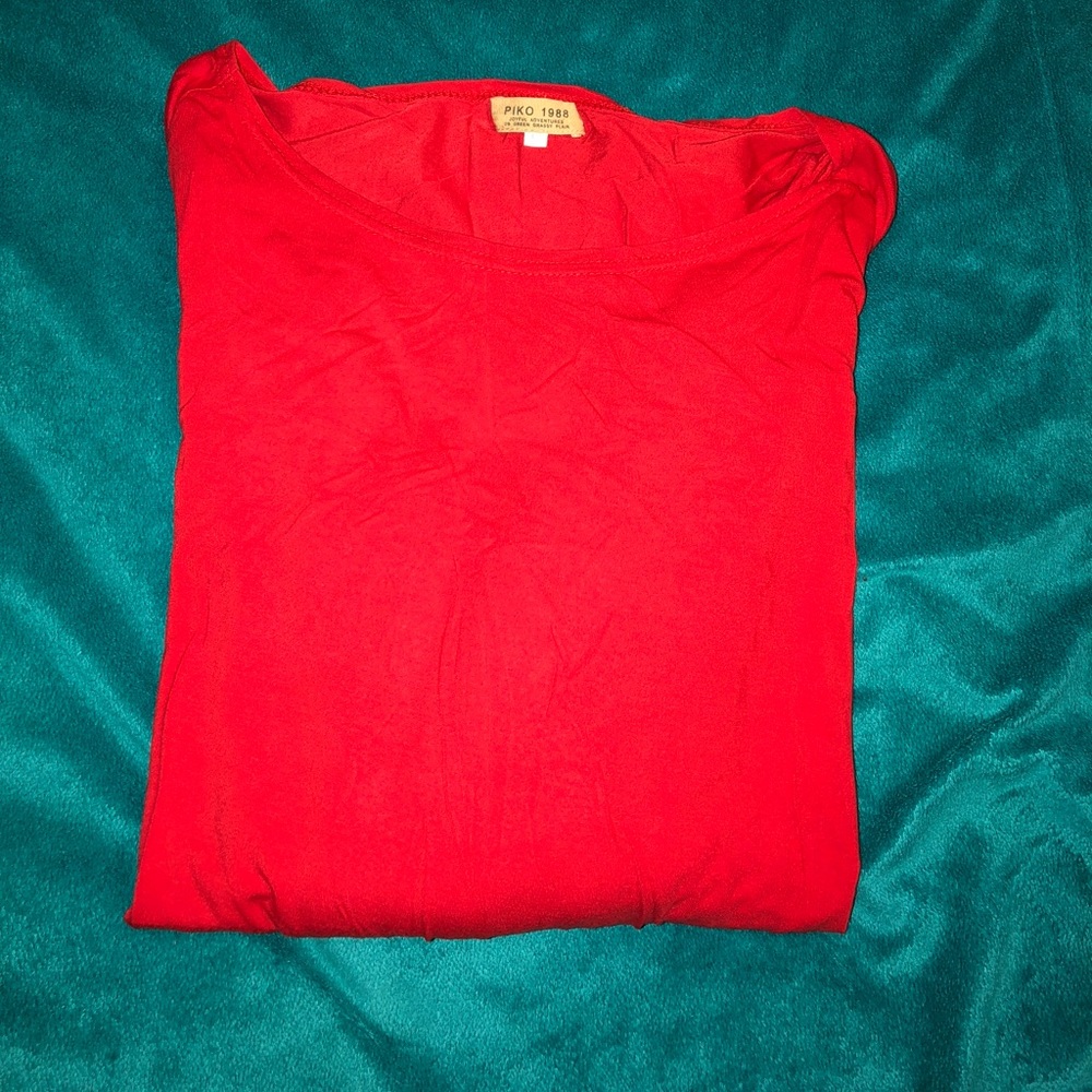 Red Piko long sleeve top