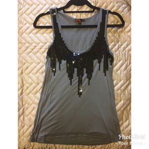 Grey sequined tank top🌸