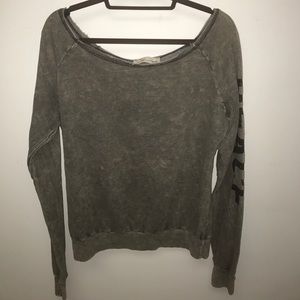 Off the shoulder vintage Havana light sweatshirt
