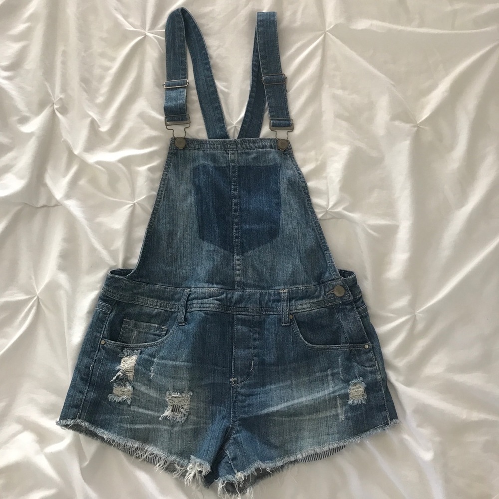 jean overall shorts