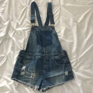 jean overall shorts