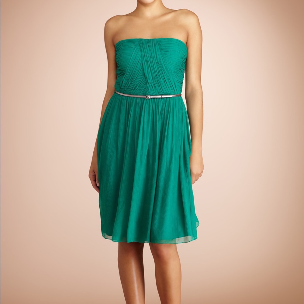 Donna Morgan Emerald Green Strapless Dress