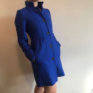 J. Crew Blue Wool Dress Coat