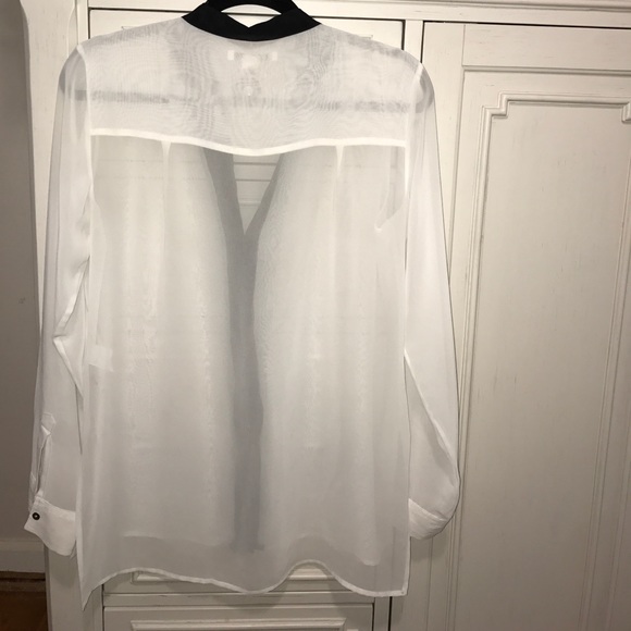 Kenneth Cole Black & White Button-up Blouse - Picture 3 of 5