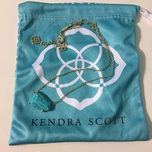Kendra Scott Isla Turquoise and Gold Necklace