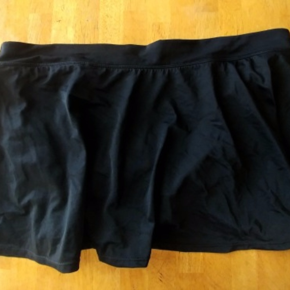 Black Skirted Bathing Suit Bottoms Size 18