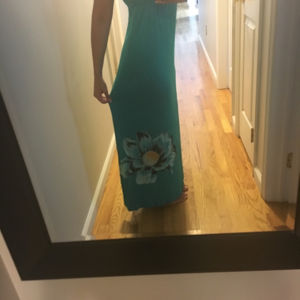 Long strapless dress