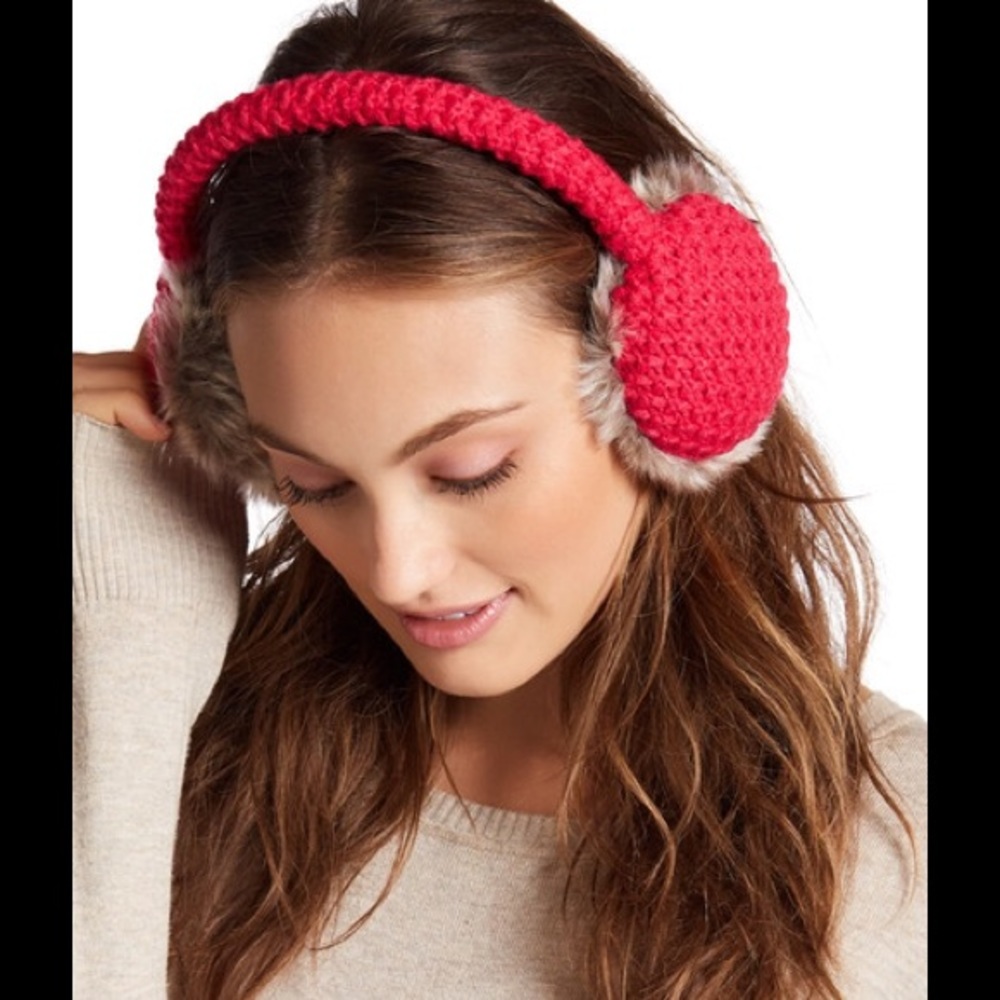Reduced Earmuffs. Pink and White