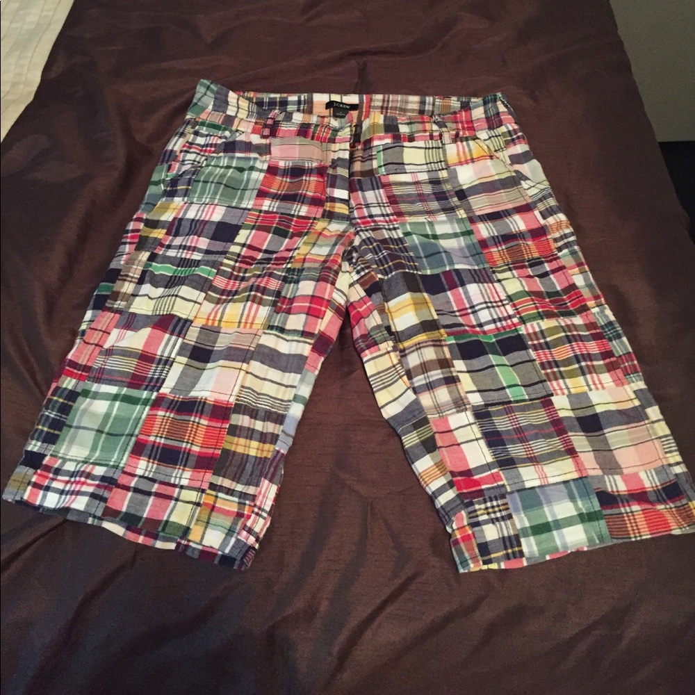 Jcrew women's plaid shorts