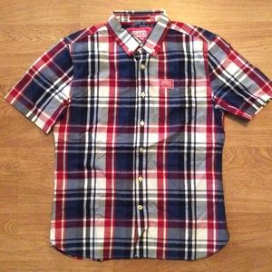 Superdry Men's eton short sleeve flannel shirt