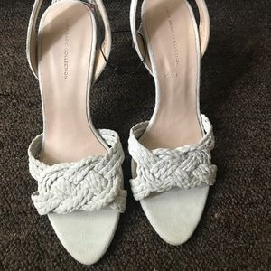 NWT Brand New Zara Cream Suede Lace-up Sandals
