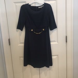 Trina Turk navy shift with elbow length sleeve