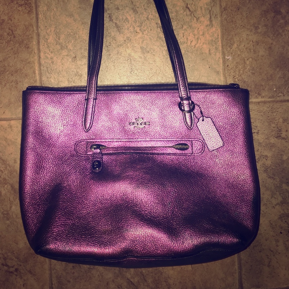 COACH limited edition holographic tote -