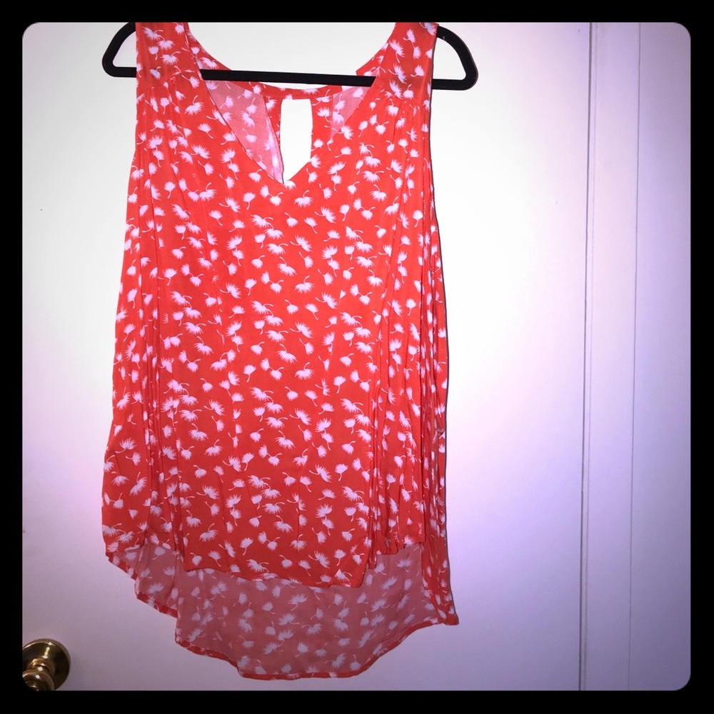Orange and white top