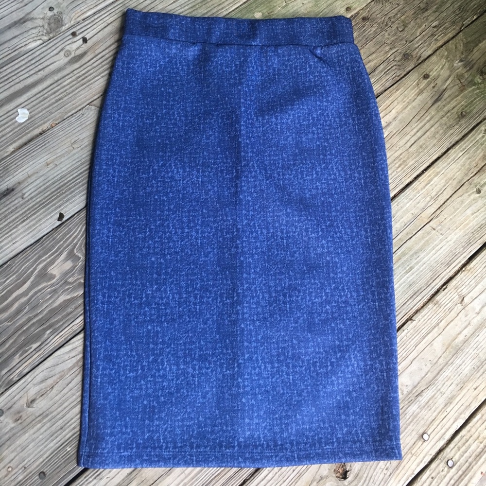 Faux denim pencil skirt NWOT
