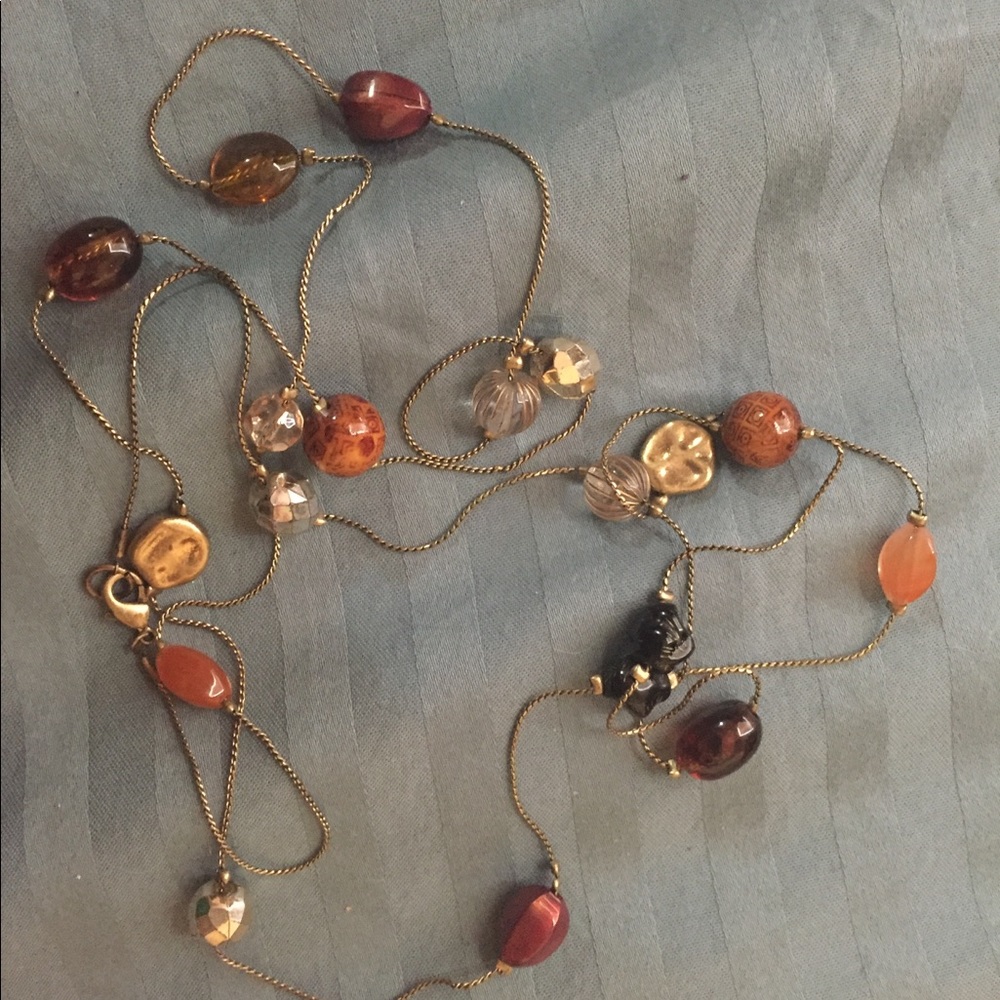 ♦️Earth tone beaded necklace