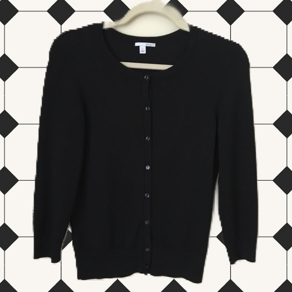 Halogen Black Button Down Cardigan Medium