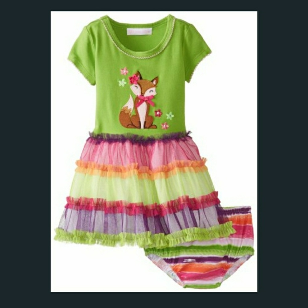 Bonnie Baby Green/multi dress 24 months