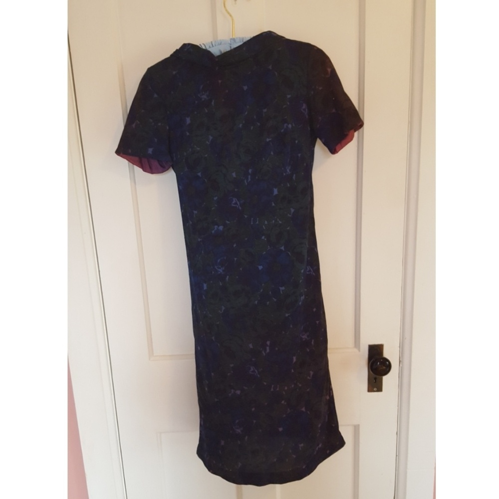 Vintage blue and green floral dress