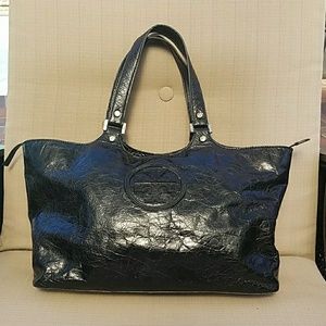 Authentic Tory Burch Black Bombe Tote