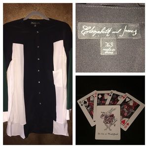 Elizabeth and James Button Down Colorblock top XS